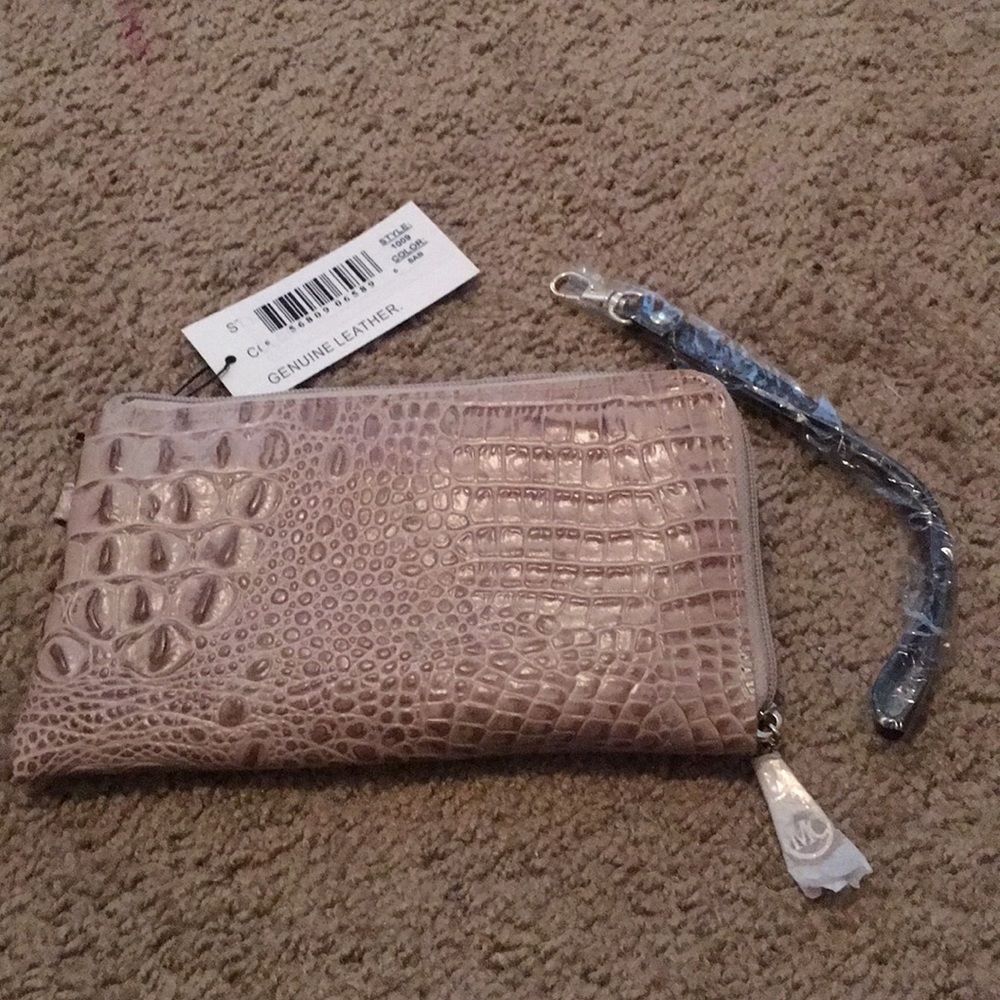 Tan Genuine Leather Wristlet Brand New